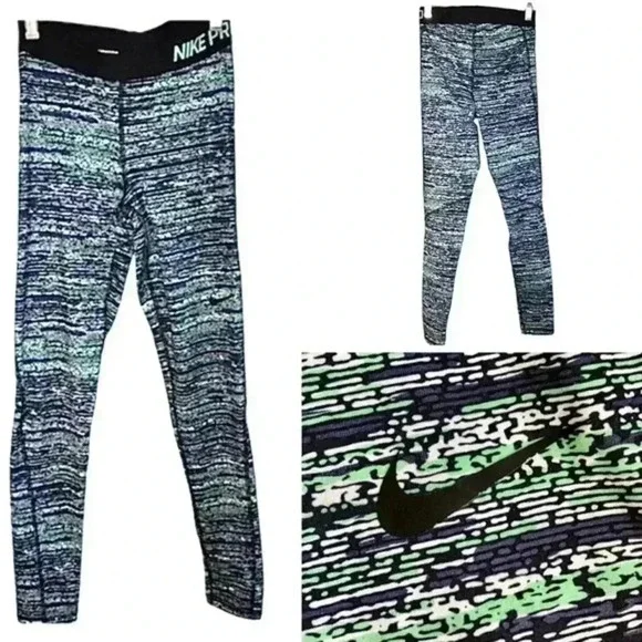 Multi colored size small Nike pro leggings - Picture 1 of 5